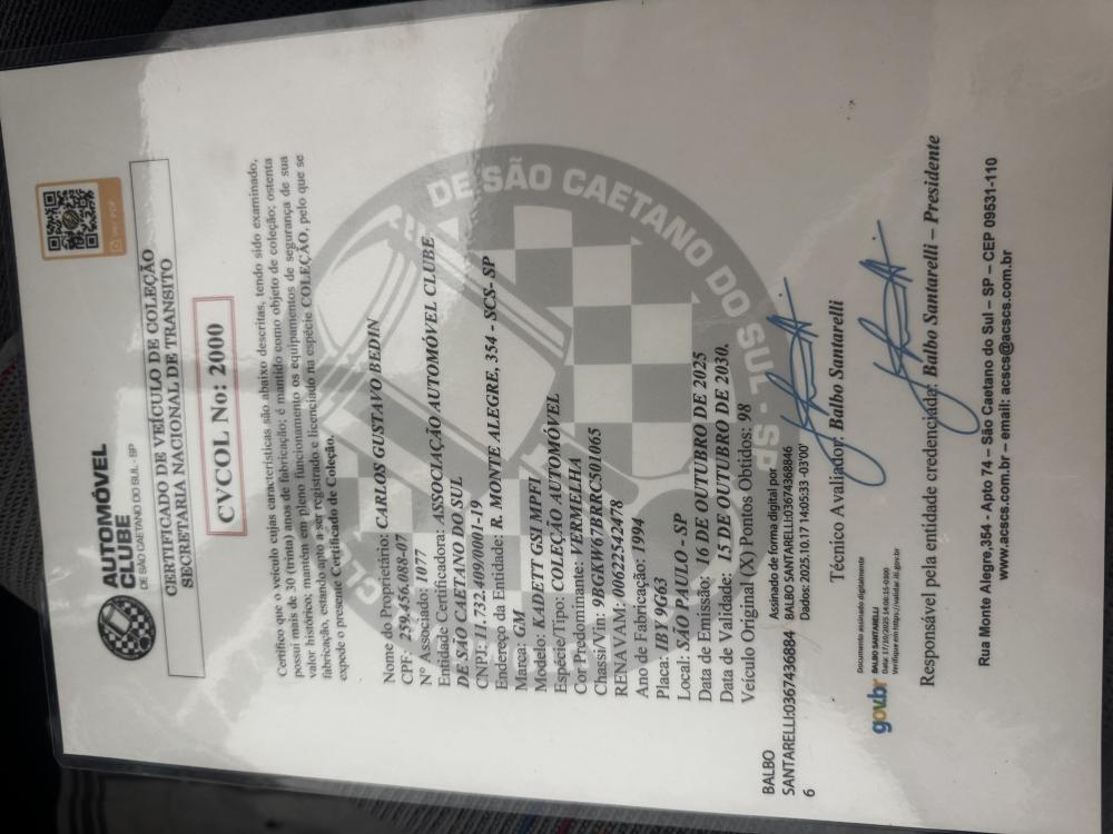Kadett - Foto #13 do anúncio à venda de Carro clássico