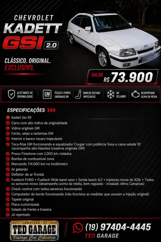 Kadett - Foto #3 do anúncio à venda de Carro clássico