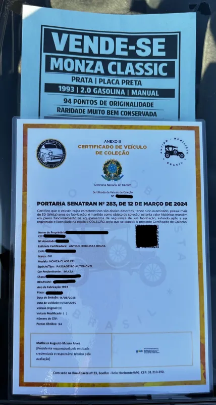 Monza - Foto #21 do anúncio à venda de Carro clássico