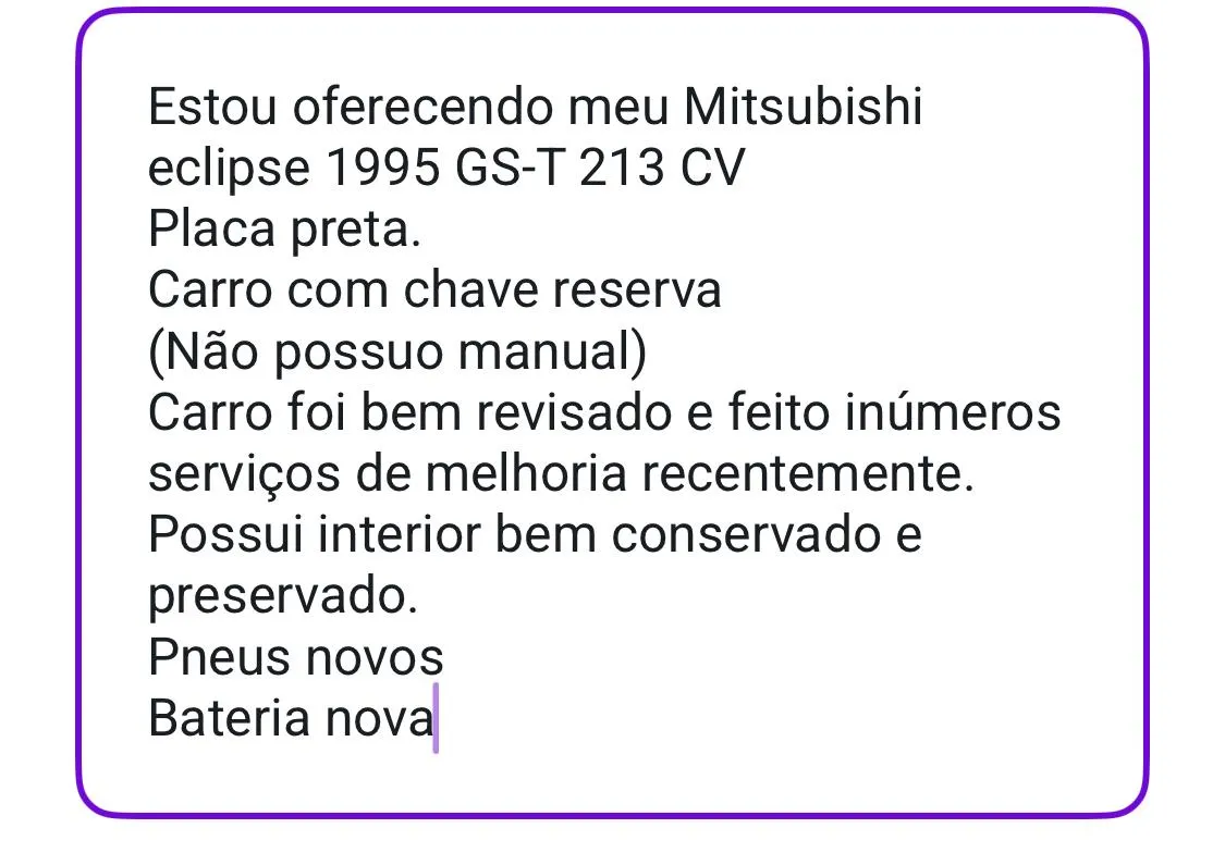 Eclipse - Foto #21 do anúncio à venda de Carro clássico