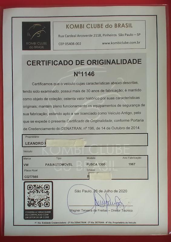 Fusca - Foto #14 do anúncio à venda de Carro clássico